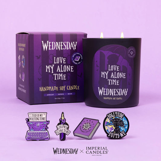 Wednesday x Imperial Candles - Scented Candle with Hidden Enamel- Love My Alone Time
