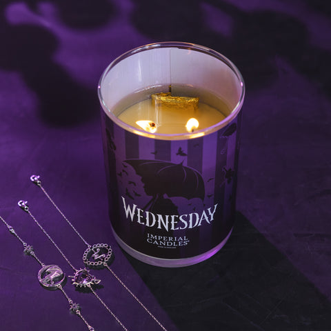 Wednesday x Imperial Candles - scented soy candle with hidden jewel