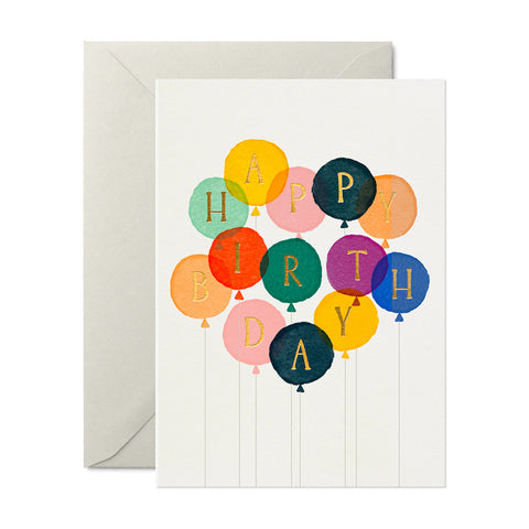 Happy Birthday Balloons - Greeting Card – Imperial Candles